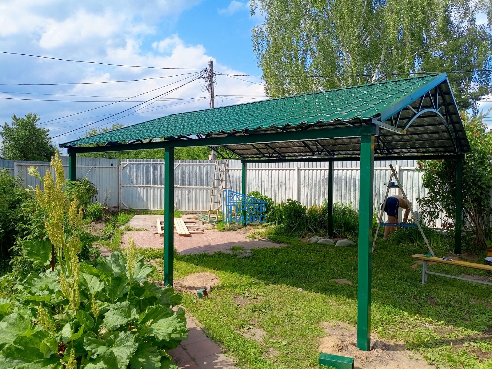 beed3738-078e-4252-a086-807b99a56ec8 НЧ 004 — Навес из металлочерепицы — изображение 1